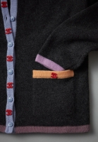 Кашемировый комплект Chanel с контрастной отделкой