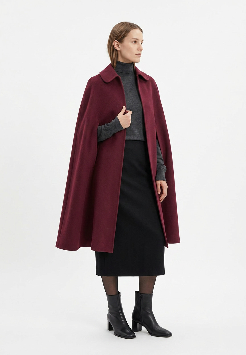 Бордовый кейп Yves Saint Laurent