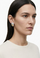 Серебристые клипсы Courrèges 