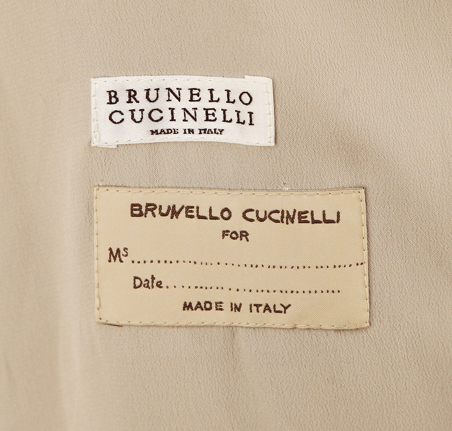 Бежевое пальто Brunello Cucinelli