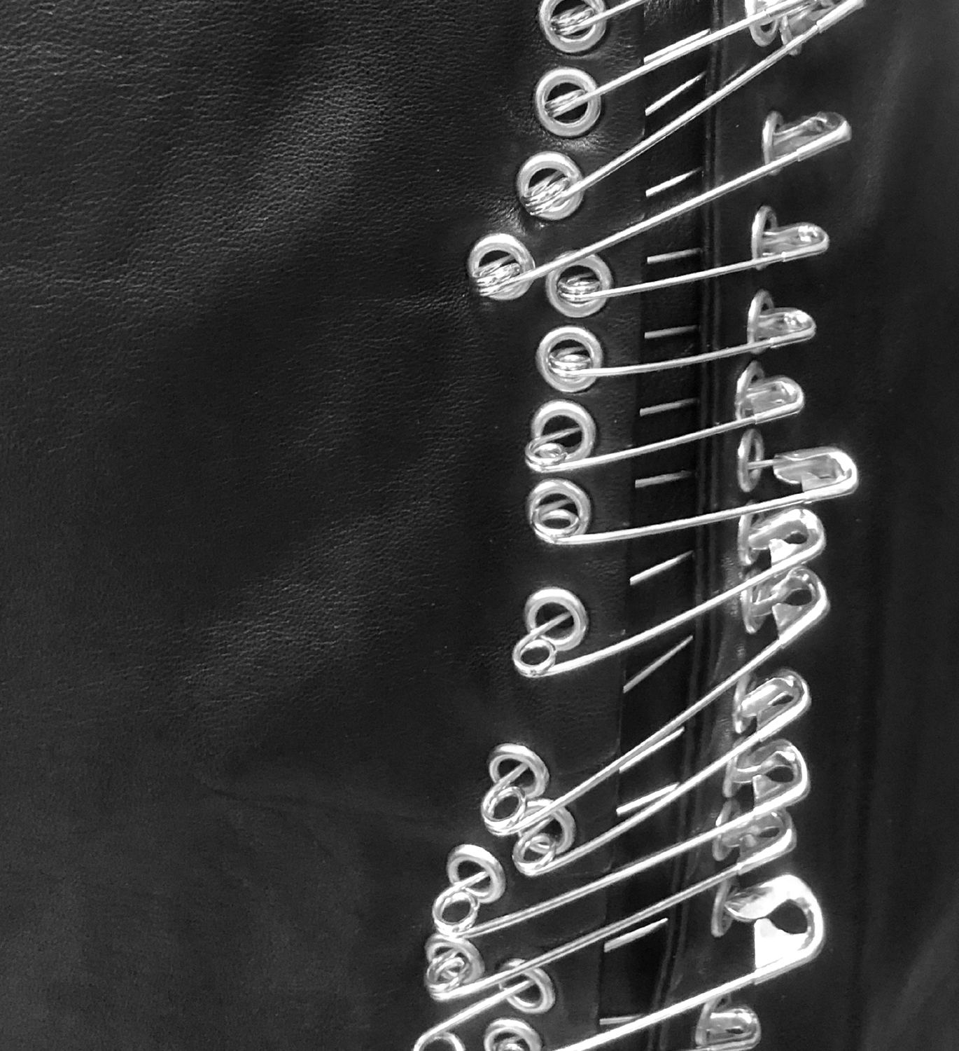 Кожаная юбка Pierre Balmain