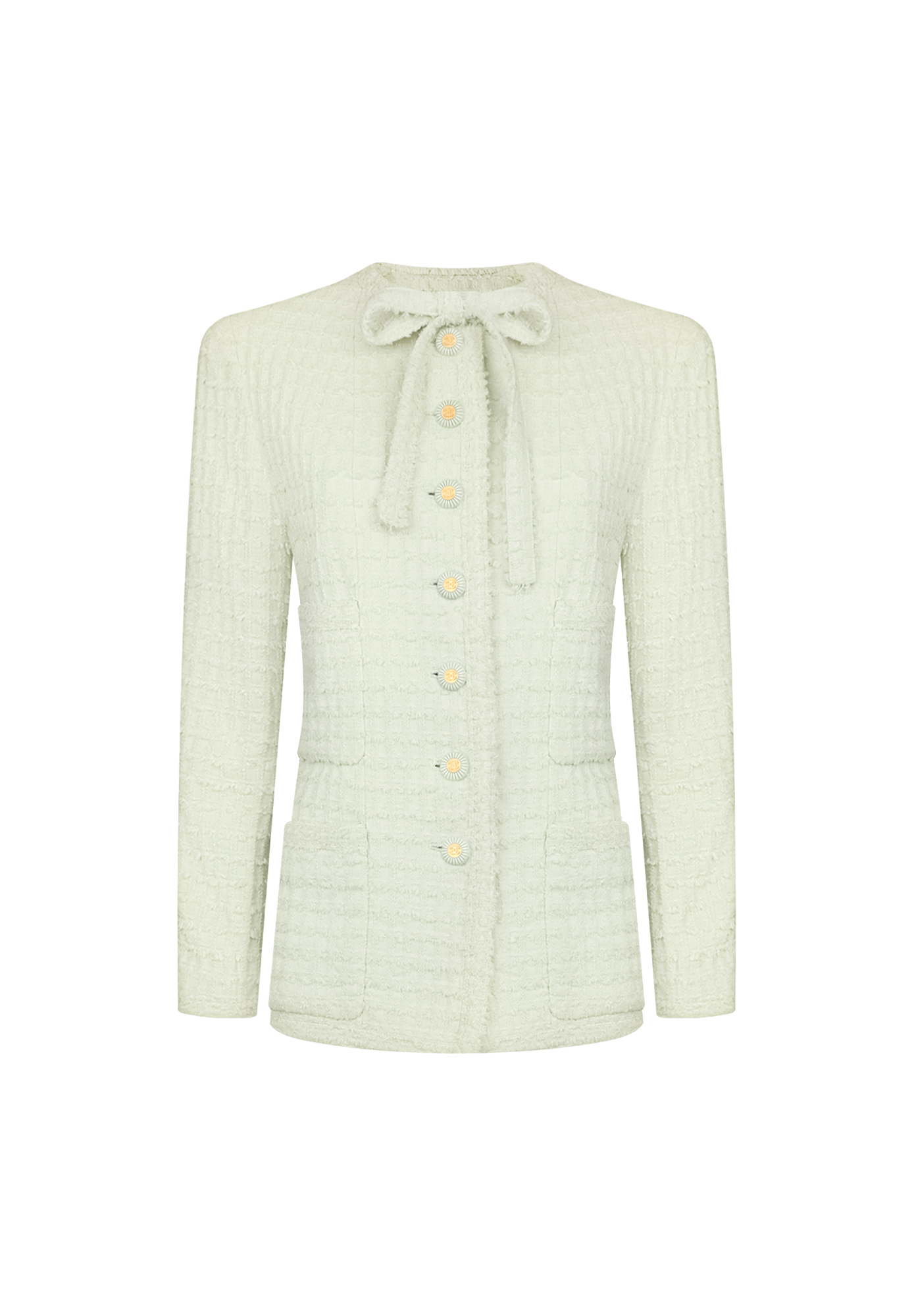 Твидовый жакет Chanel с бантом