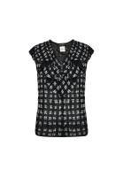 Черный шелковый топ Chanel