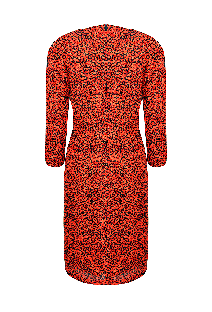 Красное шелковое платье Louis Feraud