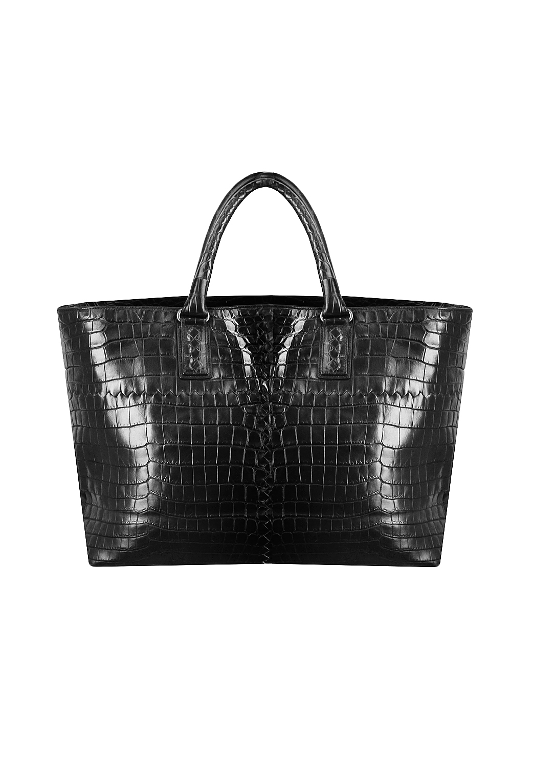 Большая крокодиловая сумка Bottega Veneta
