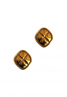 Клипсы Chanel с тиснением