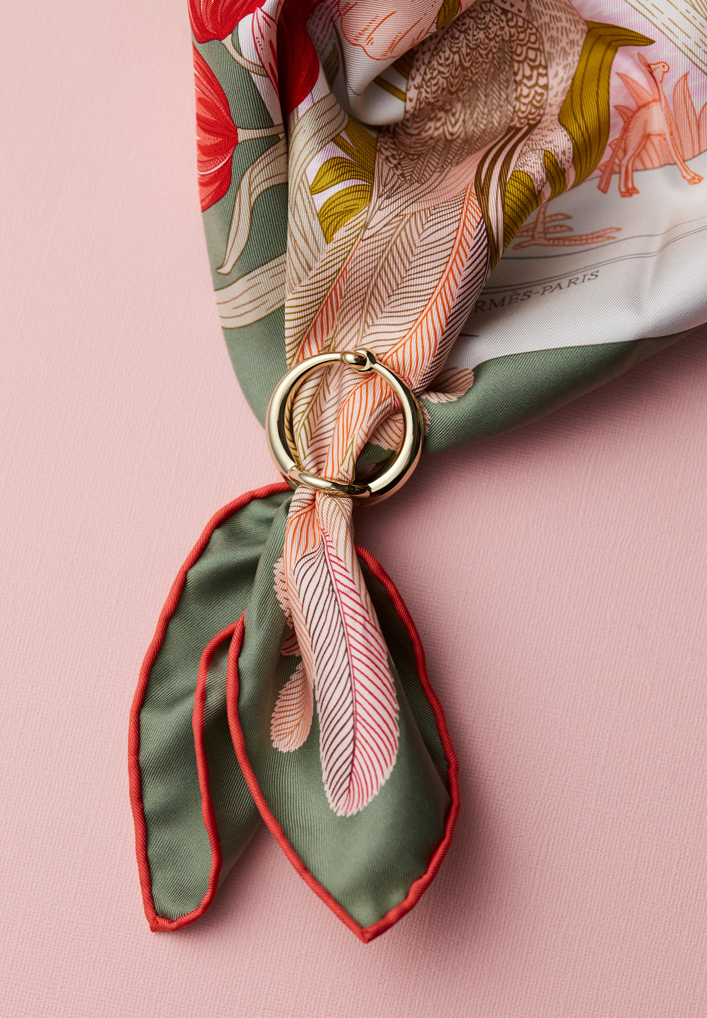 Крупное кольцо для платка Hermès