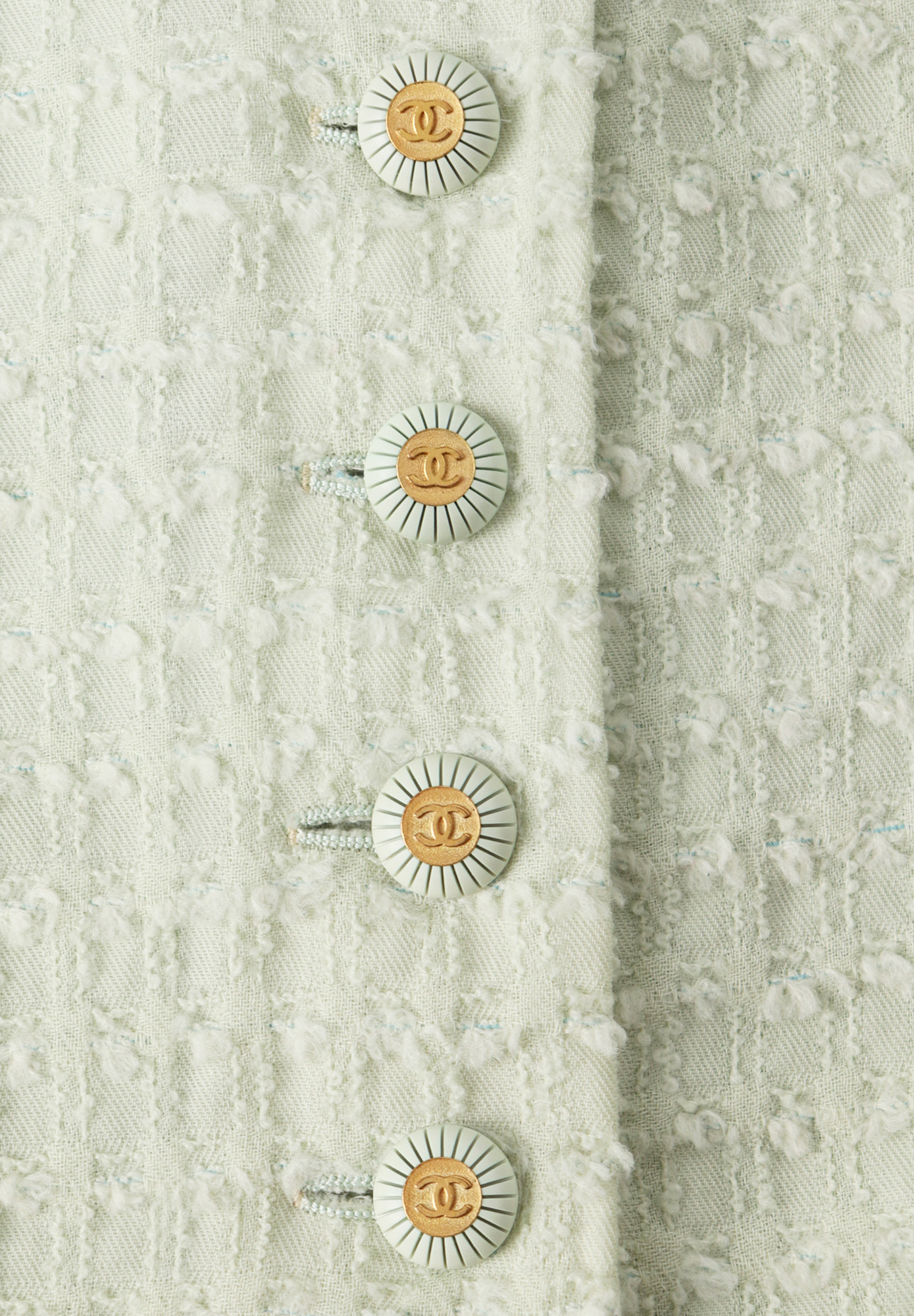 Нежно-мятная юбка Chanel из твида