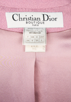 Розовый жаккардовый жакет Christian Dior с бахромой