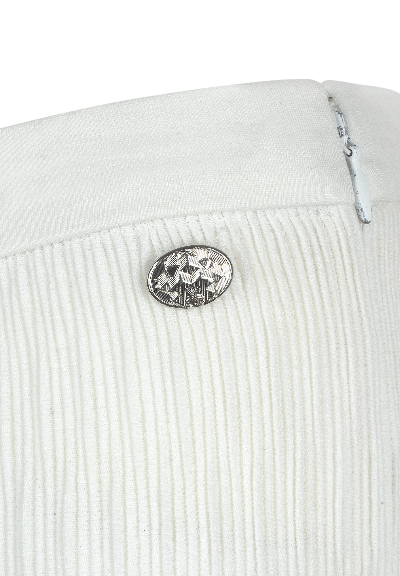 Белая юбка Chanel с эффектом плиссировки