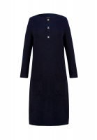 Синее кашемировое платье Chanel