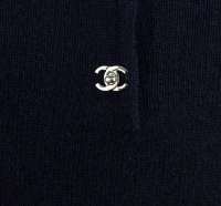 Синее кашемировое платье Chanel