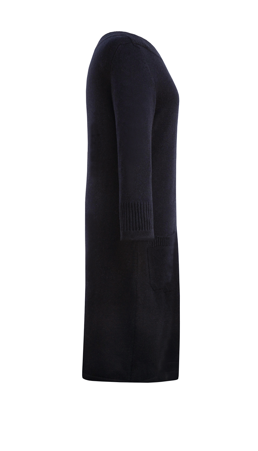 Синее кашемировое платье Chanel