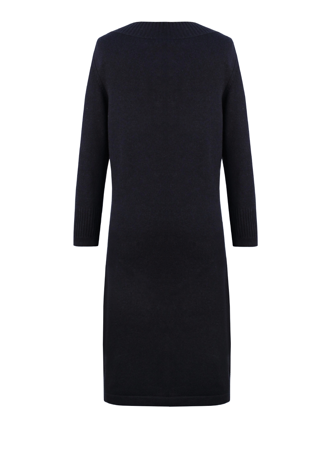 Синее кашемировое платье Chanel