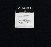 Синее кашемировое платье Chanel