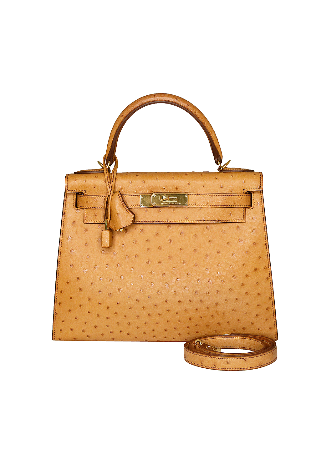 Сумка Hermès Kelly 28 Cognac Ostrich