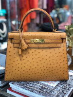 Сумка Hermès Kelly 28 Cognac Ostrich