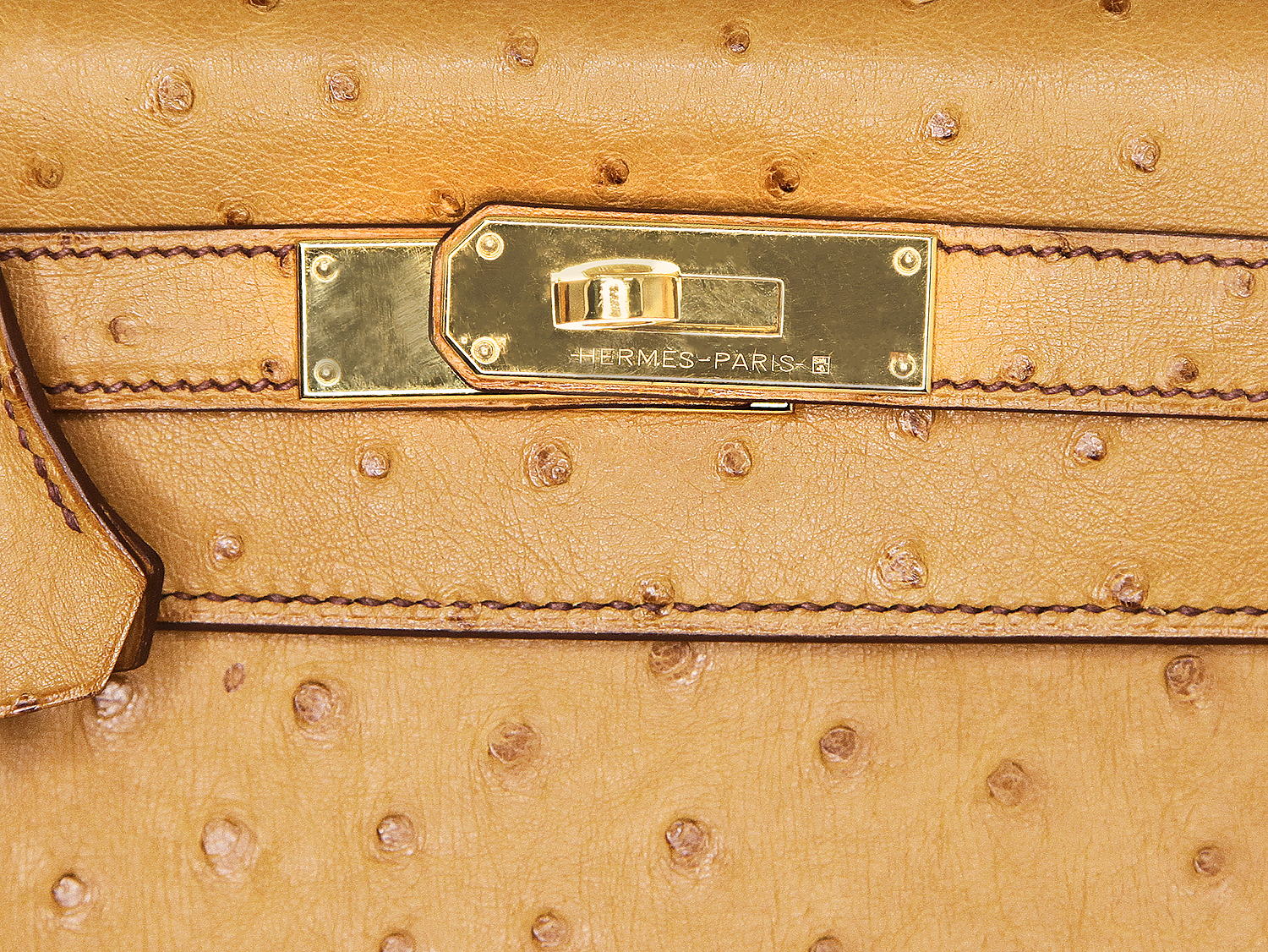 Сумка Hermès Kelly 28 Cognac Ostrich
