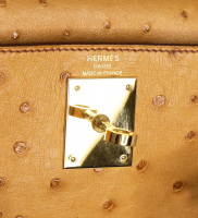Сумка Hermès Kelly 28 Cognac Ostrich