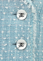 Твидовый нежно-голубой костюм Chanel