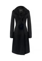 Чёрное пальто Dolce&Gabbana с цветком