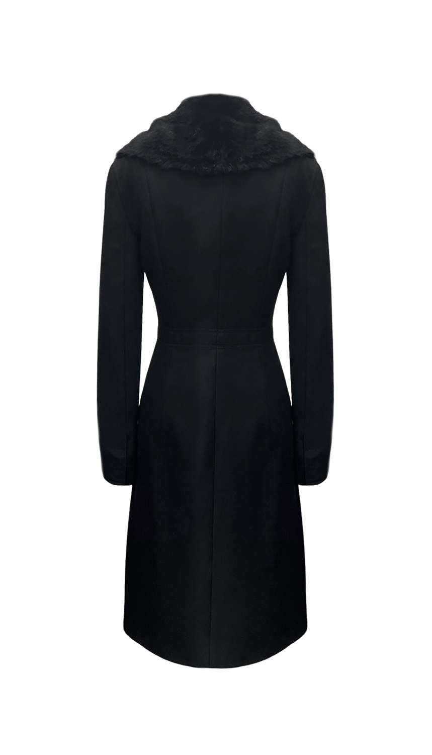 Чёрное пальто Dolce&Gabbana с цветком