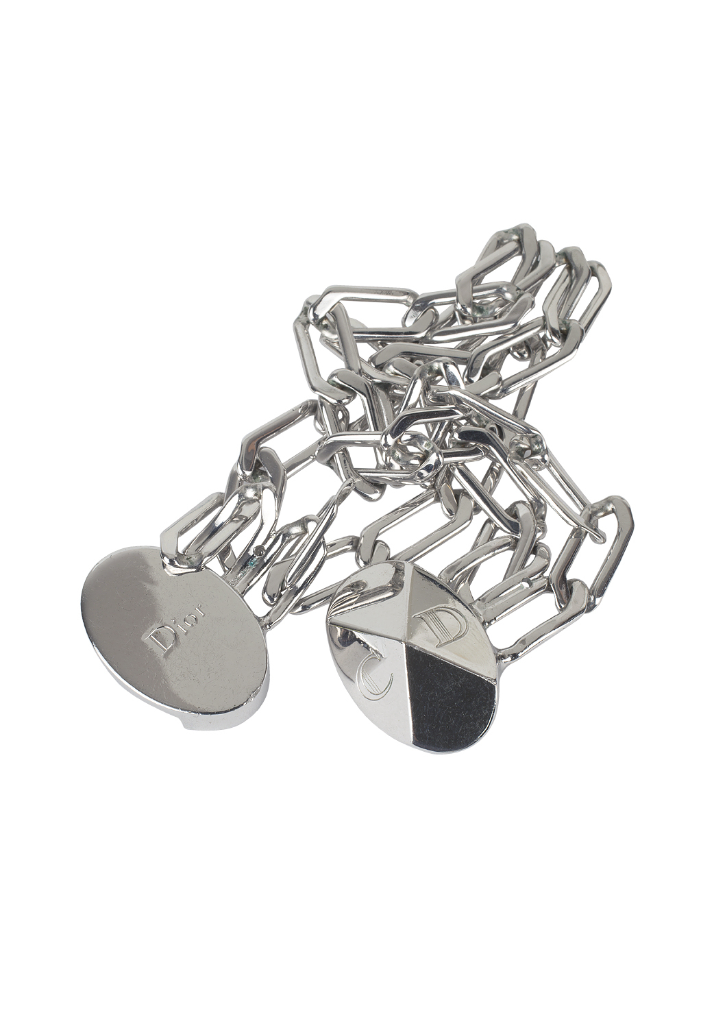 Серебристый браслет-цепочка Christian Dior