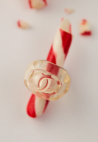 Прозрачное кольцо Chanel с логотипом