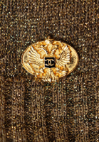 Золотистое платье Chanel Paris–Moscou