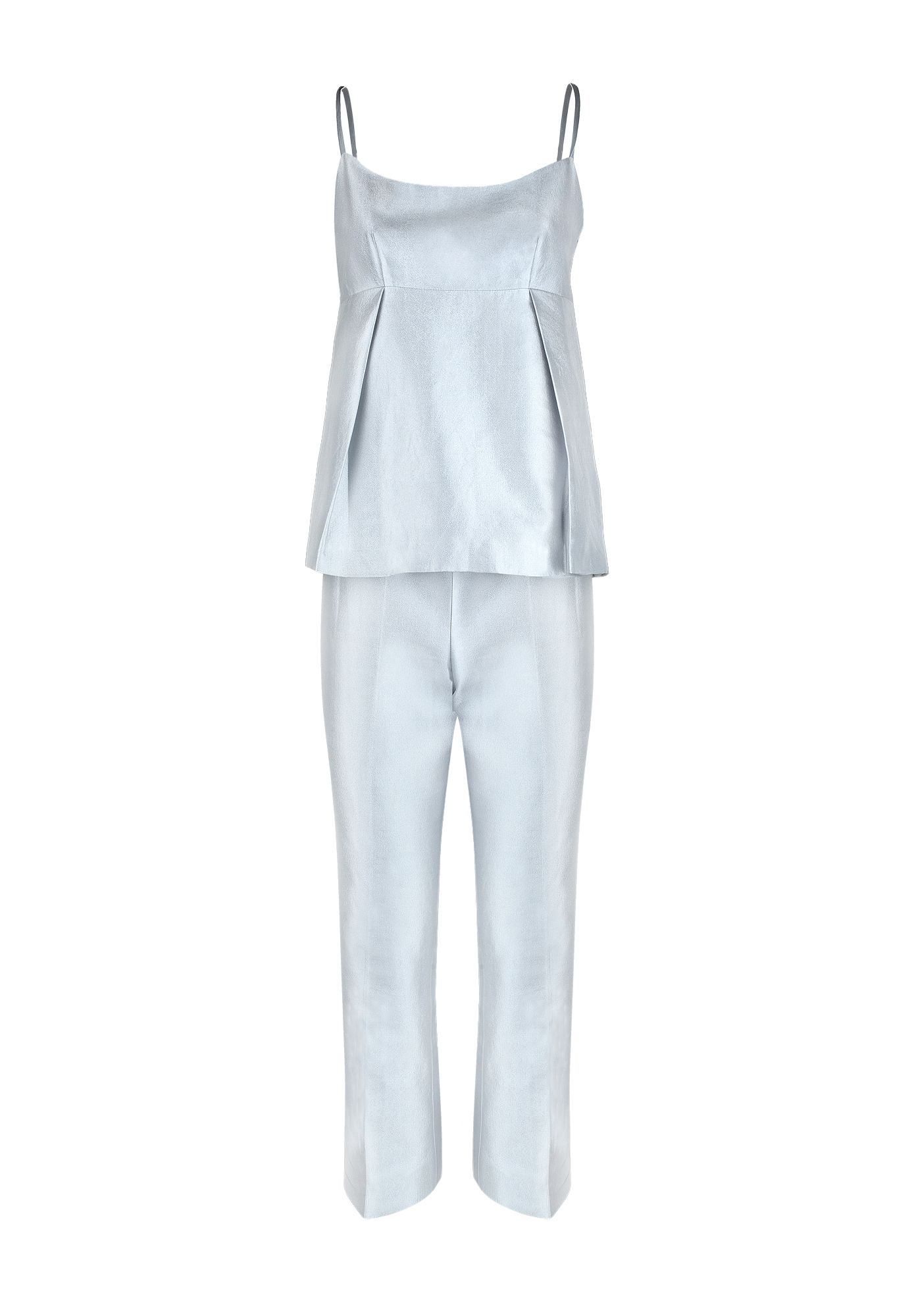 Нежно-голубой костюм Prada