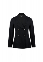 Чёрный твидовый жакет Chanel