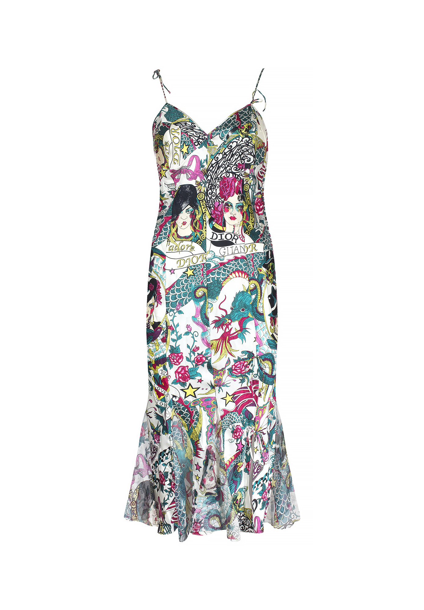 Шелковое платье Christian Dior 