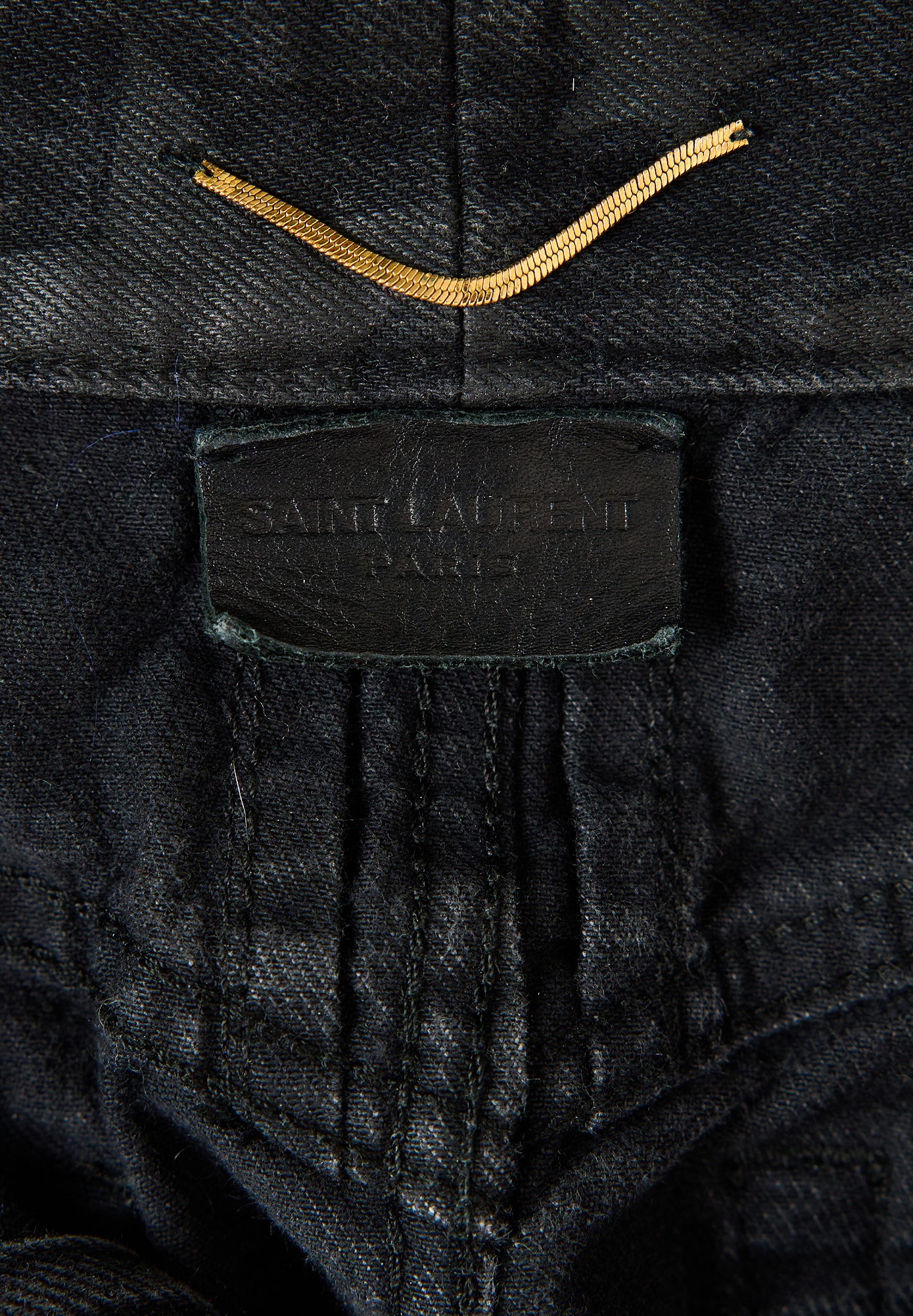 Серая джинсовая юбка Saint Laurent 