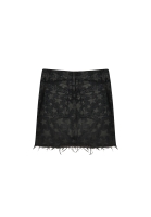 Серая джинсовая юбка Saint Laurent 