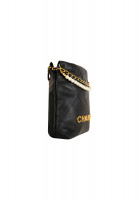Черная стеганая сумка Chanel 22