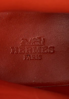 Кожанные ботинки Hermès с логотипом