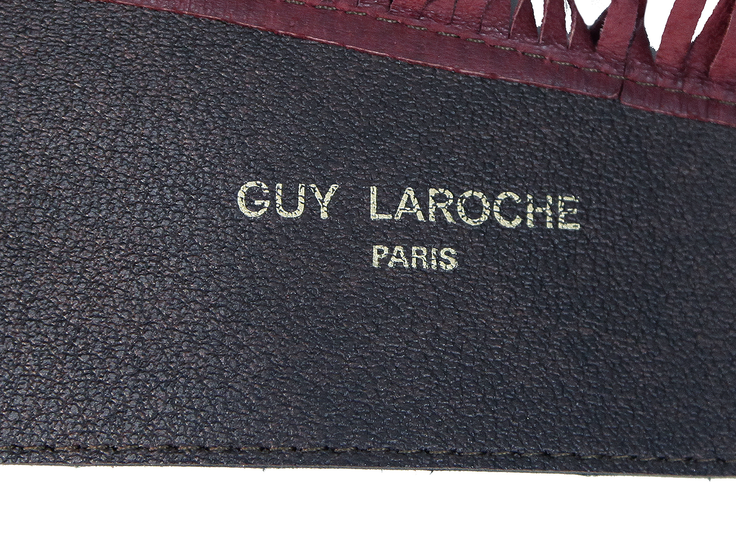 Бордовый ремень Guy Laroche