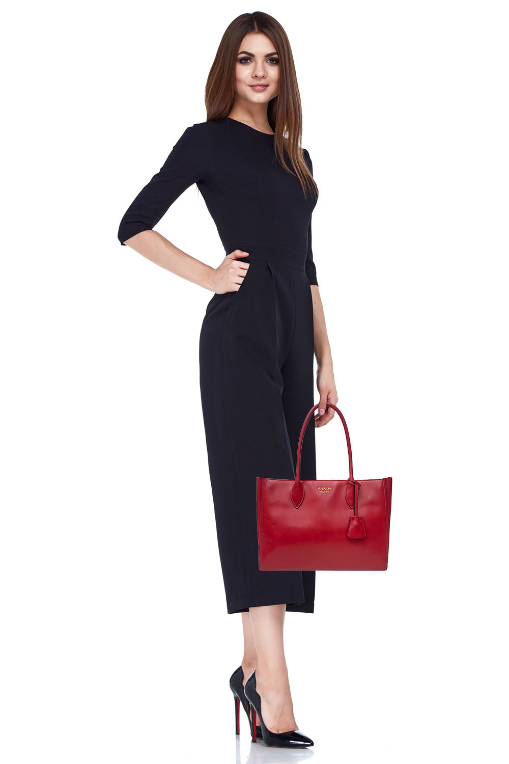 Красная сумка Prada Bibliothèque