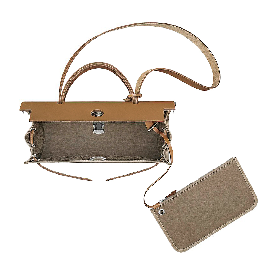 Коричневая сумка Hermès Herbag