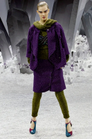 Фиолетовая твидовая юбка Chanel