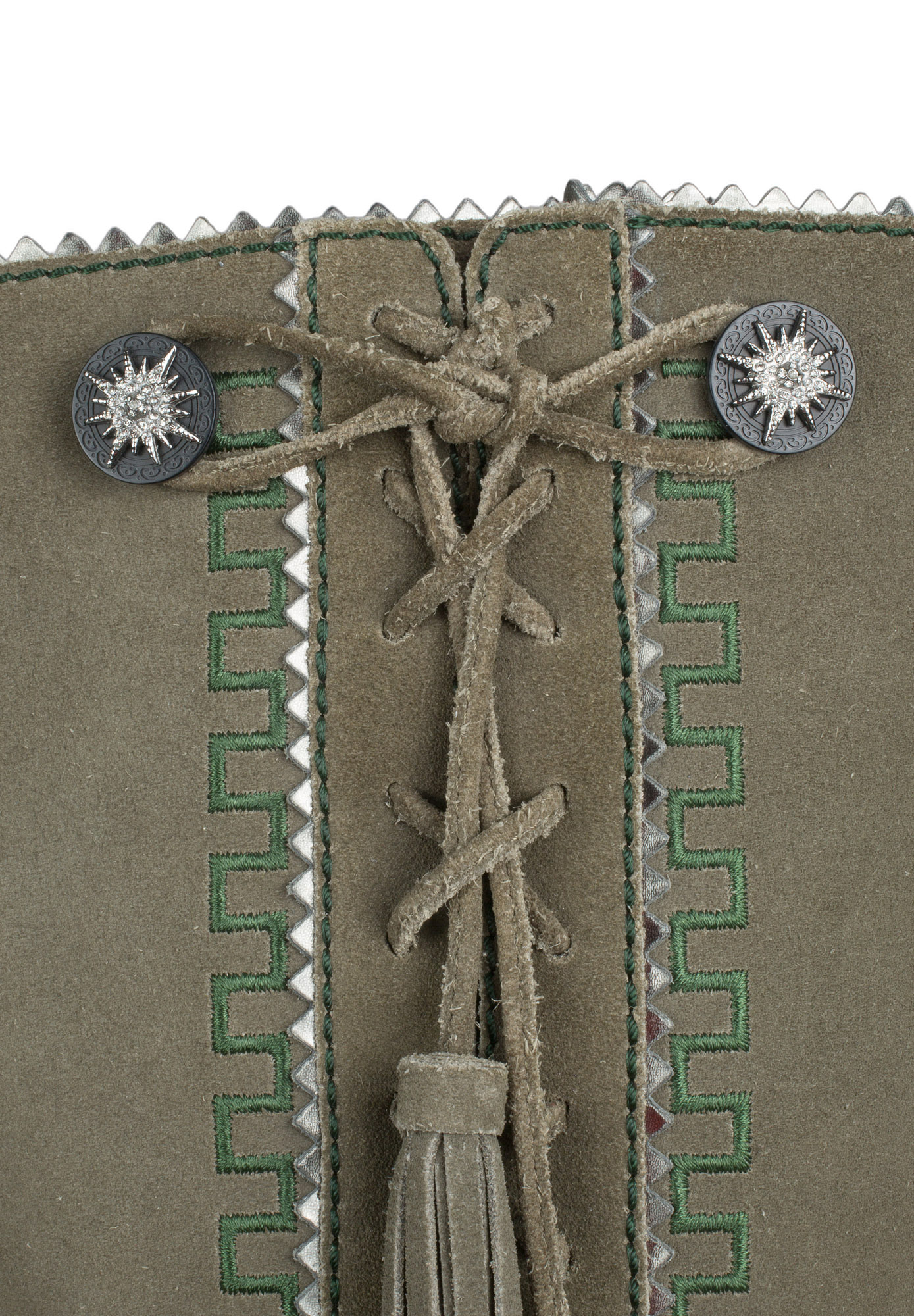 Зеленые замшевые сапоги Chanel