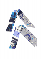 Шелковый платок Hermès Twilly Tours de Clés