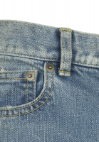 Голубые  джинсы Saint Laurent с эффектом потертости