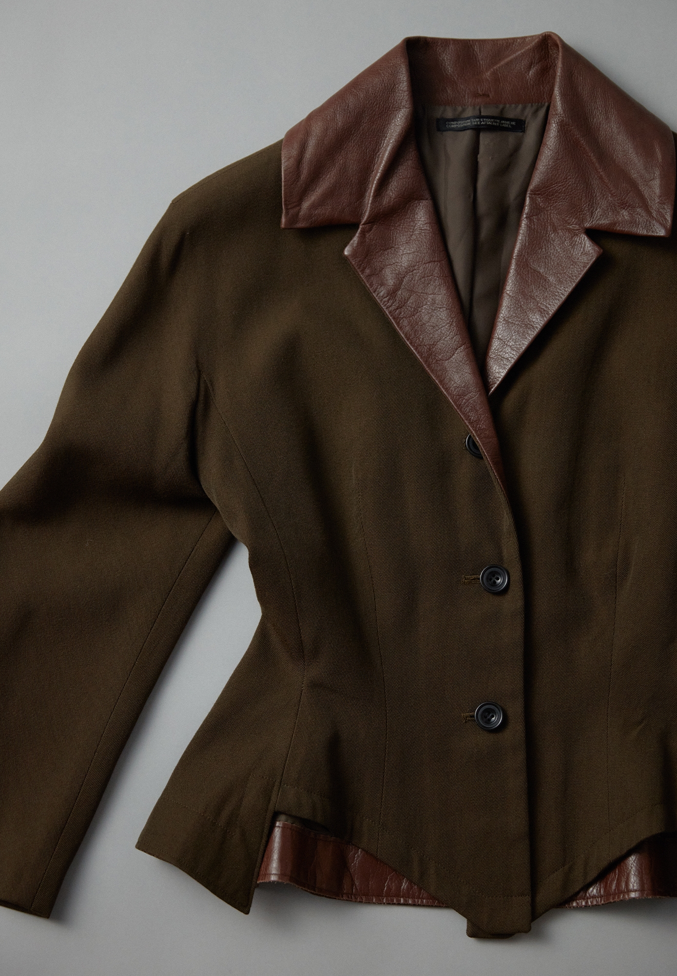 Оливковый жакет Yohji Yamamoto