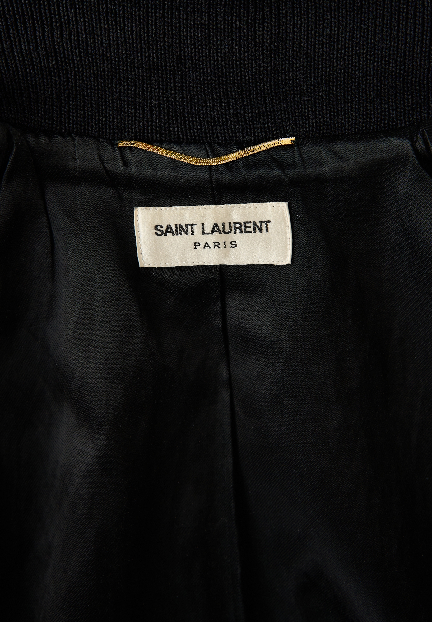 Черный бомбер Saint Laurent 