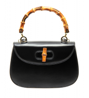 Черная сумка Gucci mini Bamboo с ремешком