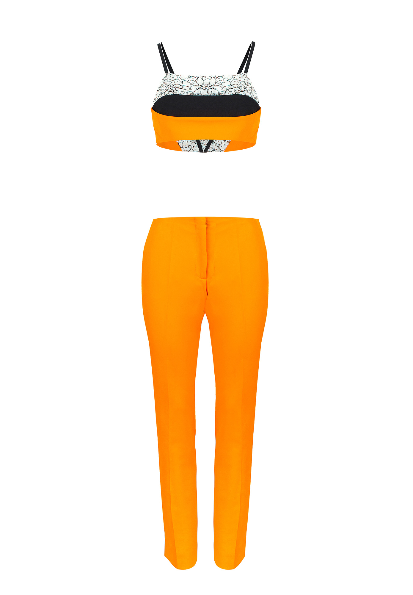 Оранжевый костюм Christian Dior