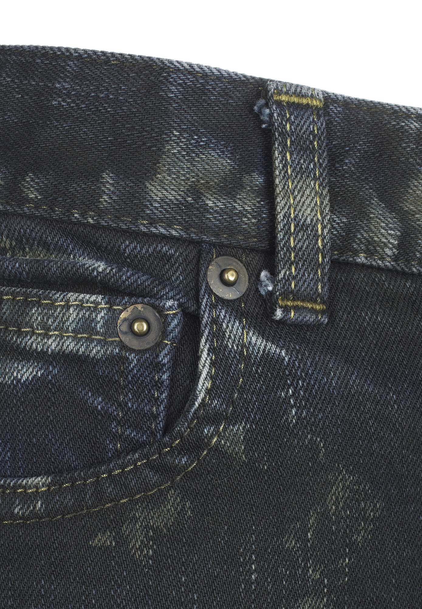 Черные джинсы Saint Laurent с эффектом потертости