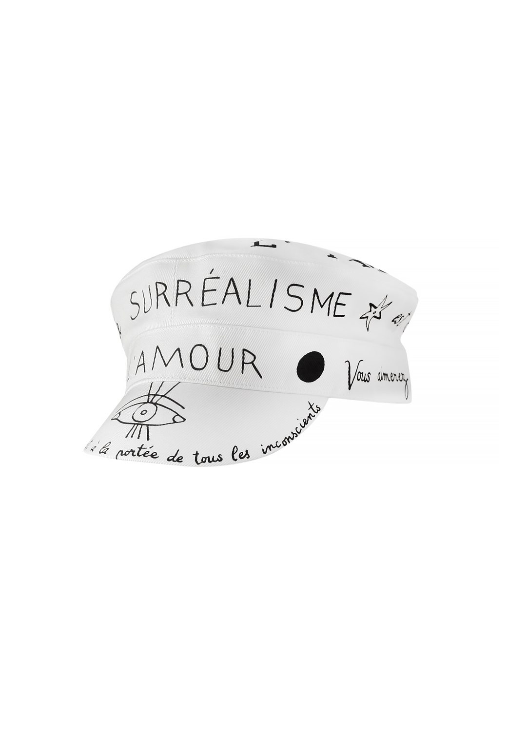 Белое кепи Christian Dior с надписями