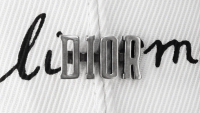 Белое кепи Christian Dior с надписями